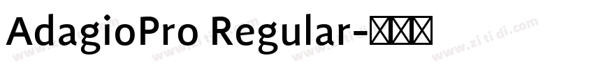 AdagioPro Regular字体转换